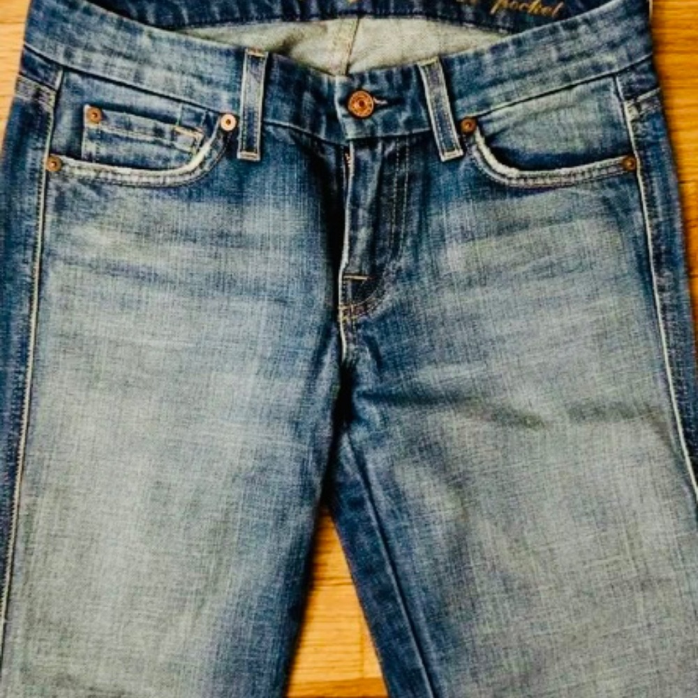 7 For All Mankind A pocket flare leg jeans with Sequined pockets